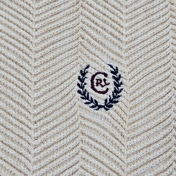 Ralph Lauren Chaps Hand Framed Sweater Men's Size XL Wheat Straw Cotton Texture - Picture 3 of 13